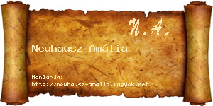 Neuhausz Amália névjegykártya